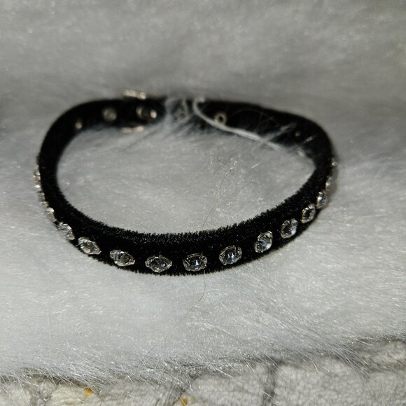 NEW Rhinestone Collar Chocker on Black Velvet from Funk Plus - Picture 2 of 15